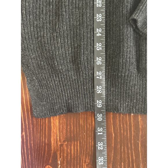 Theory Lightweight Soft Wool Tunic V-Neck Sweater M Black Designer Quite Luxury - Picture 12 of 13